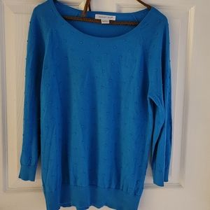 August Silk turquoise bobble sweater